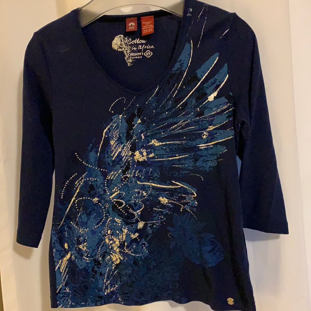 Petite cotton 3/4 sleeve top…2/$20